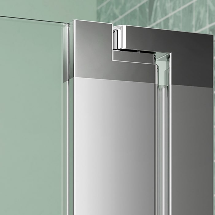 Koralle SL450 Eckdusche Falttür rechts, Typ EFTS R 80, 80 x 200 cm, für Duschwanne