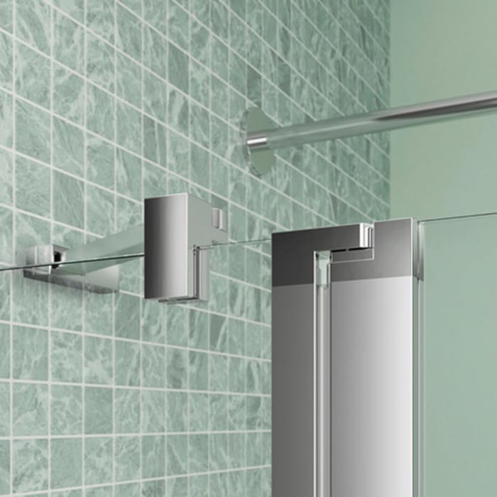 Koralle SL450 Eckdusche Pendeltür mit Festteil links, Typ EPFBOS L 110, 110 x 200 cm, bodengleich