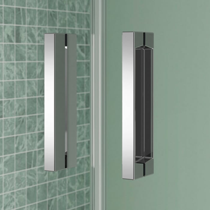 Koralle SL450 Eckdusche Pendeltür rechts, Typ EPWBOS R 75, 75 x 200 cm, bodengleich, mit GlasPlus