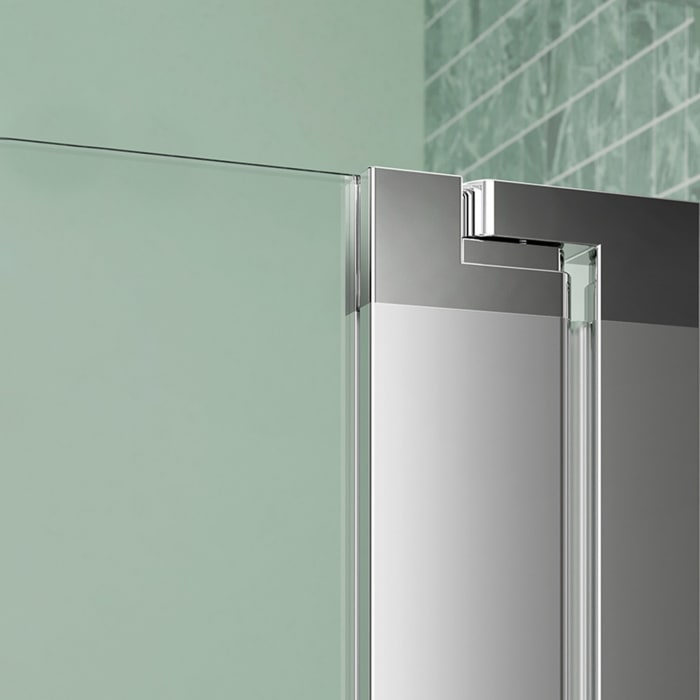 Koralle SL450 Eckdusche Pendeltür rechts, Typ EPWS R 75, 75 x 200 cm, für Duschwanne, mit GlasPlus