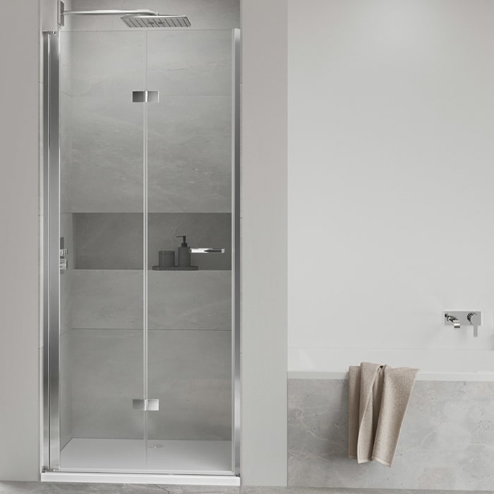 Koralle SL450 Falttür 2-teilig links für Nische, Typ NFTA L 80, 80 x 200 cm