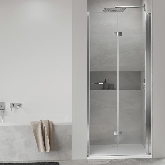 Koralle SL450 Falttür 2-teilig rechts für Nische, Typ NFTA R 100, 100 x 200 cm, mit GlasPlus