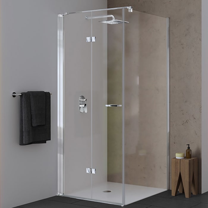 Koralle SL450 Falttür 2-teilig links für Trennwand, Typ TFTA L 90, 90 x 200 cm, für Duschwanne