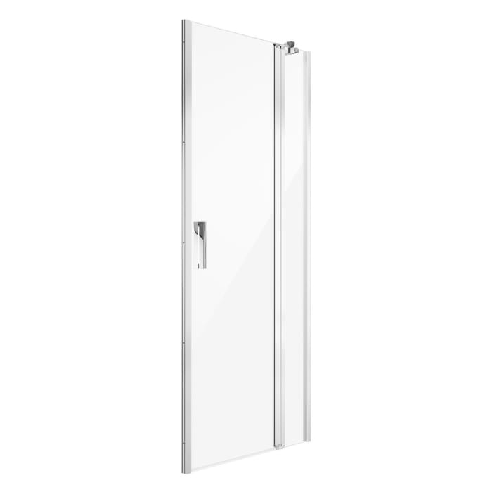 Koralle SL450 Pendeltür 1-flüglig mit Festteil rechts für Nische, Typ NPFA R 140, 140 x 200 cm, mit GlasPlus