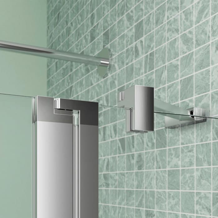 Koralle SL450 Pendeltür 1-flüglig mit Festteil rechts für Nische, Typ NPFA R 120, 120 x 200 cm, mit GlasPlus