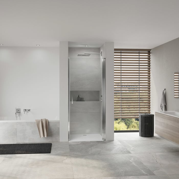 Koralle SL450 Pendeltür 1-flüglig rechts für Nische, Typ NPWA R 75, 75 x 200 cm, mit GlasPlus