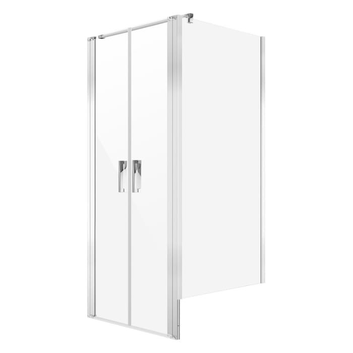 Koralle SL450 Pendeltür 2-flüglig für Nische, Typ NP2W 90, 90 x 200 cm, mit GlasPlus