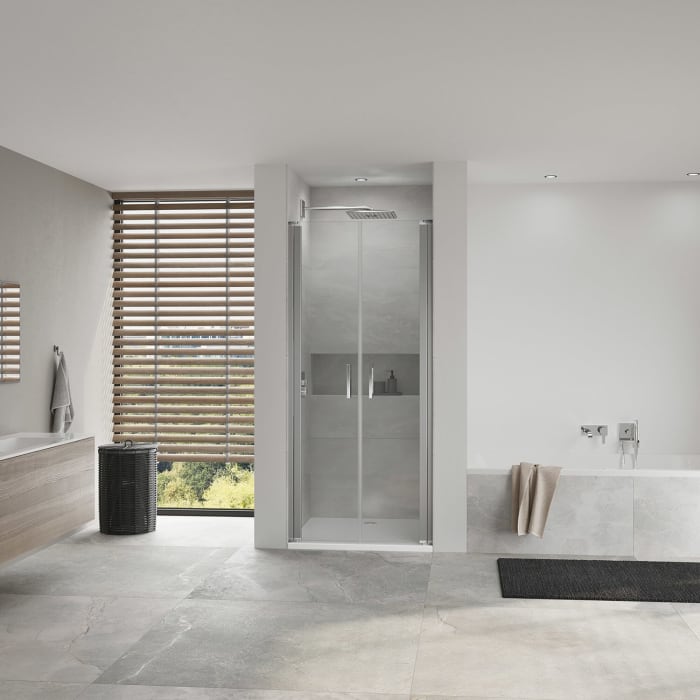 Koralle SL450 Pendeltür 2-flüglig für Nische, Typ NP2W 100, 100 x 200 cm