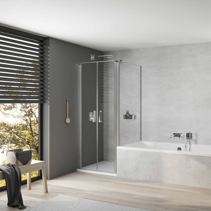 Koralle SL450 Pendeltür 2-flüglig für Nische, Typ NP2W 90, 90 x 200 cm