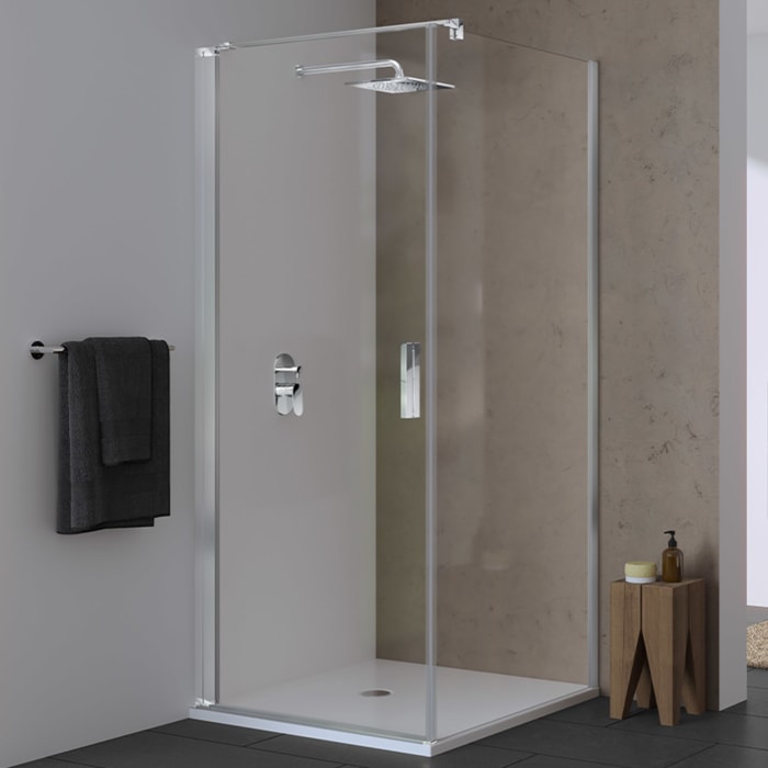 Koralle SL450 Pendeltür 1-flüglig links für Trennwand, Typ TPWA L 75, 75 x 200 cm, für Duschwanne