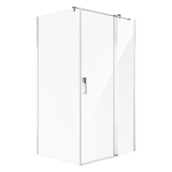 Koralle SL450 Pendeltür 1-flüglig mit Festteil rechts für Trennwand, Typ TPFA R 80, 80 x 200 cm, für Duschwanne