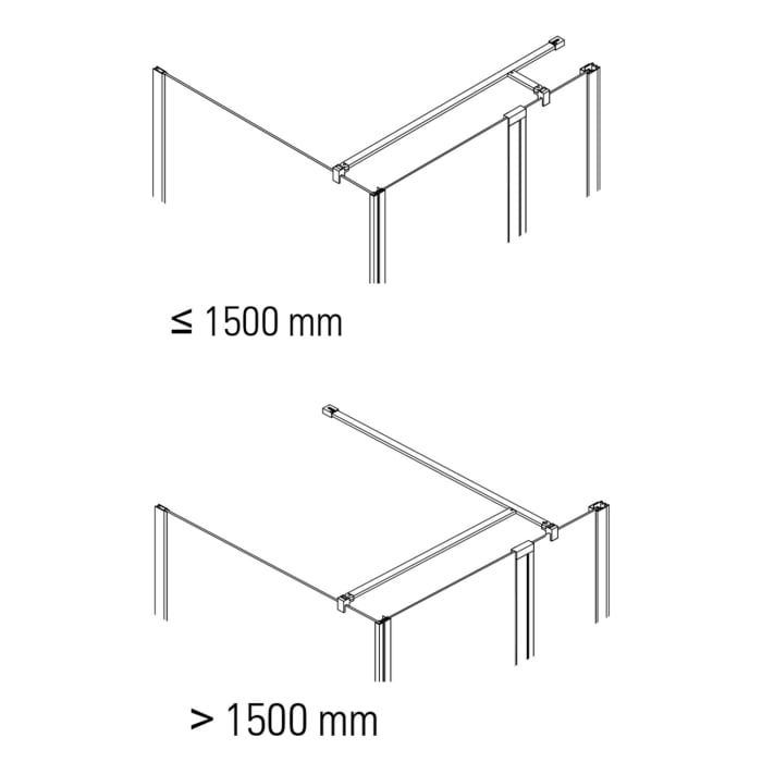 Koralle SL450 Pendeltür 1-flüglig mit Festteil rechts für Trennwand, Typ TPFBOA R 160, 160 x 200 cm, bodengleich