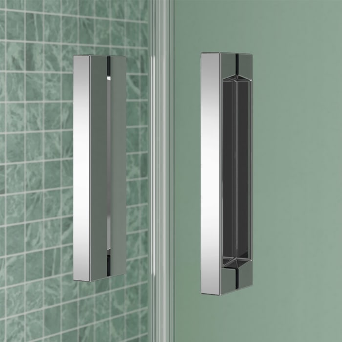 Koralle SL450 Pendeltür 2-flüglig für Trennwand, Typ TP2W 75, 75 x 200 cm, für Duschwanne, mit GlasPlus