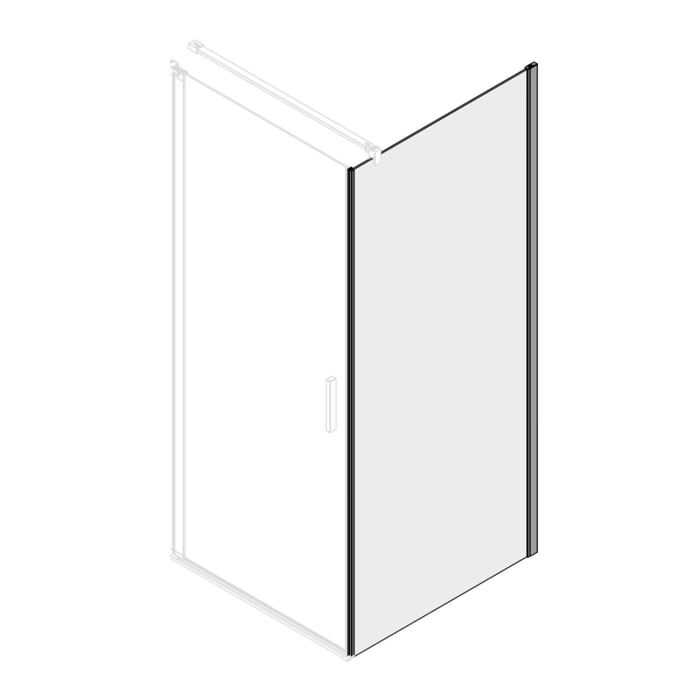 Koralle SL450 Trennwand, Typ W 110, 110 x 200 cm, für Duschwanne