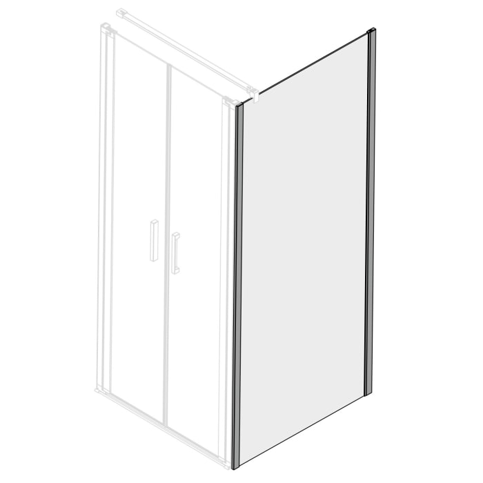 Koralle SL450 Trennwand, Typ WP 110, 110 x 200 cm, für Duschwanne