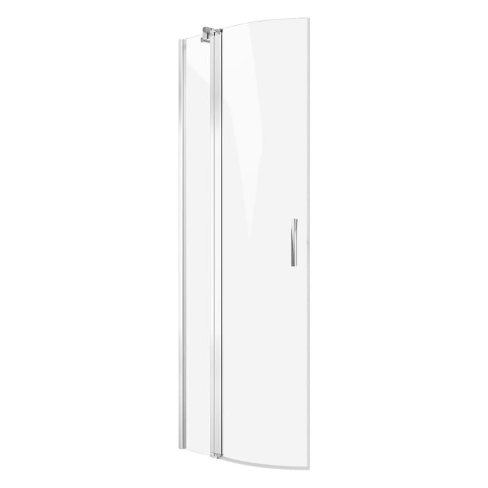 Koralle SL450 Viertelkreis Pendeltür mit Festteil links, Typ VPFS L 80, 80 x 200 cm, R= 52 cm, für Duschwanne, mit GlasPlus