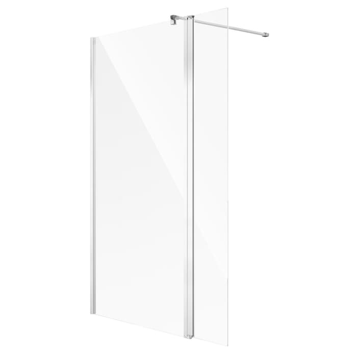 Koralle SL450 Walk-In Trennwand links mit Pendelelement, Typ WWPBOA L 120, 120 x 200 cm, bodengleich