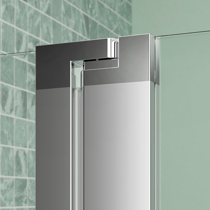 Koralle SL450 Walk-In Trennwand links mit Pendelelement, Typ WWPA L 120, 120 x 200 cm, für Duschwanne