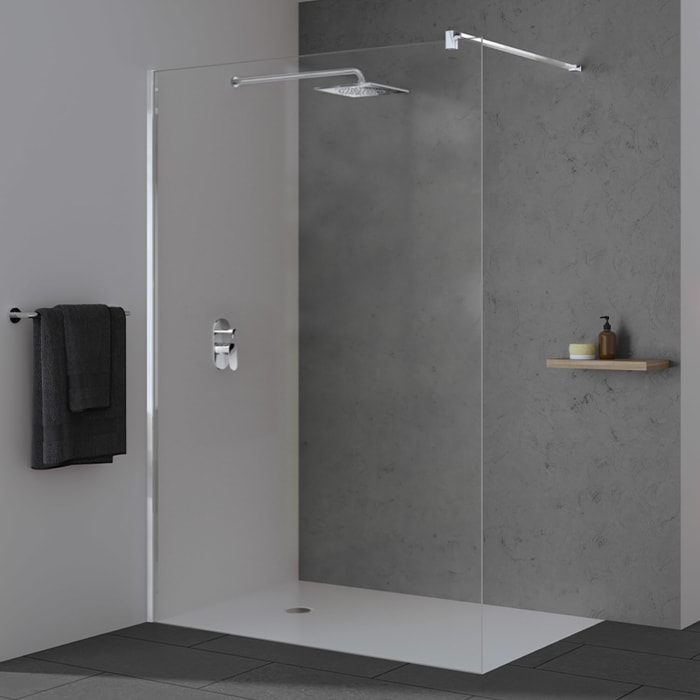 Koralle SL450 Walk-In Trennwand, Typ WWBO 80, 80 x 200 cm, bodengleich