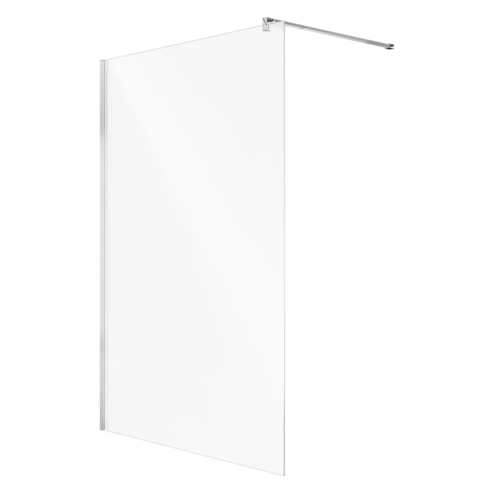 Koralle SL450 Walk-In Trennwand, Typ WW 100, 100 x 200 cm, für Duschwanne, mit GlasPlus