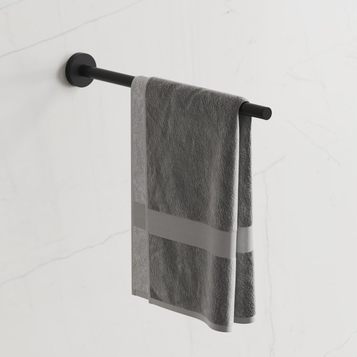 Kronenbach Lima 2.0 Black Handtuchhalter 1-armig 33 cm, starr