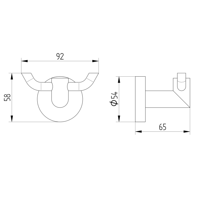 Kronenbach Radia Haken mit Konsole 2-fach