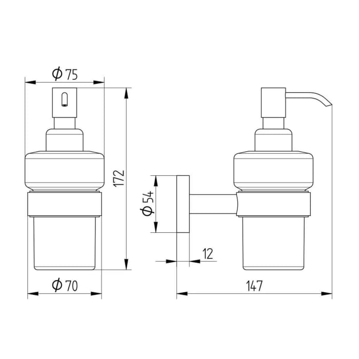 Kronenbach Radia Seifenspender, Glas