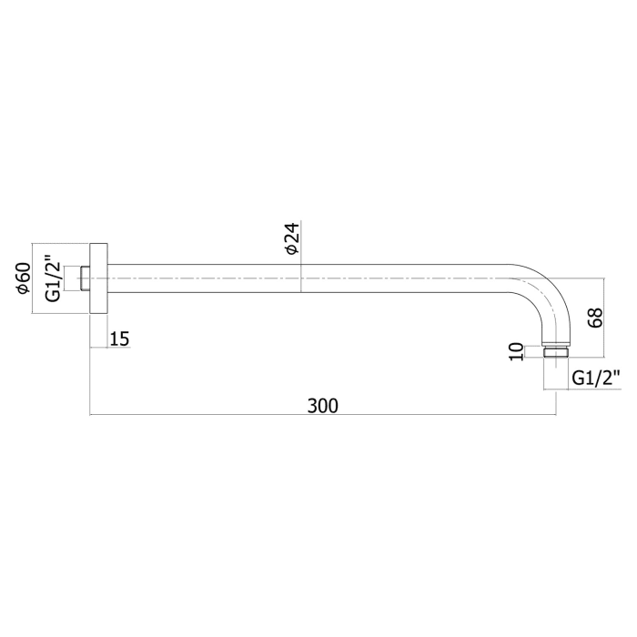Kronenbach IOTA 2.0 Brausearm 30 cm