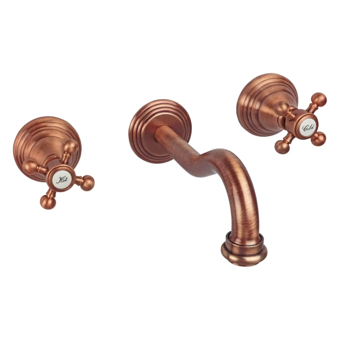 Kronenbach IOTA 2.0 Dreiloch-Waschtisch-Wandarmatur 17,5 cm