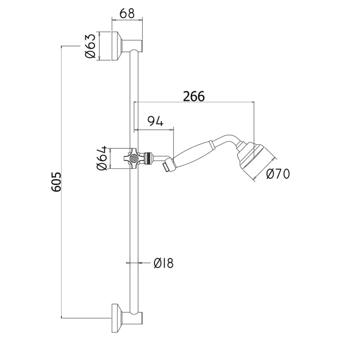 Kronenbach IOTA 2.0 Brauseset mit Handbrause und Wandstange