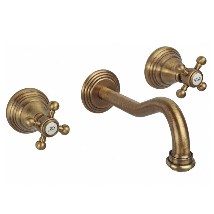 Kronenbach IOTA 2.0 Dreiloch-Waschtisch-Wandarmatur 17,5 cm