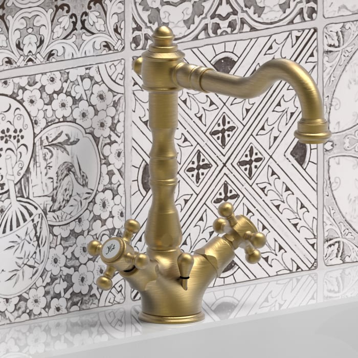 Kronenbach IOTA 2.0 Zweigriff-Waschtischarmatur mit Ablaufgarnitur