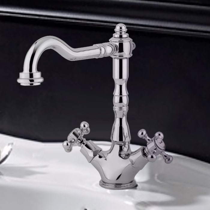 Kronenbach IOTA 2.0 Zweigriff-Waschtischarmatur mit Ablaufgarnitur