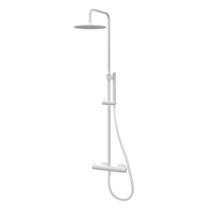 Kronenbach Lima 2.0 Thermostat Duschsystem Aufputz, Kopfbrause Ø 30cm, Stabhandbrause