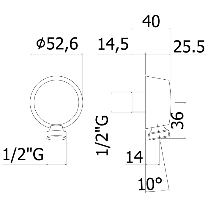 Kronenbach SUPRA Wandanschlussbogen