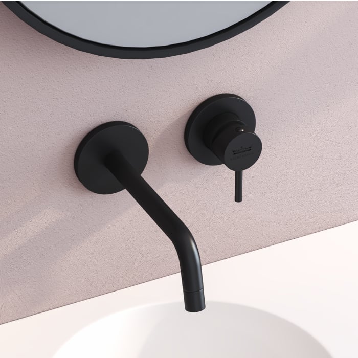 Kronenbach Lima 2.0 Black Waschtisch-Wandarmatur 17,5 cm inkl. Grundkörper