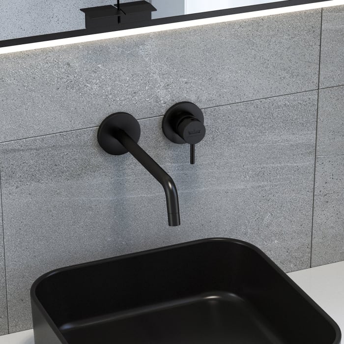Kronenbach Lima 2.0 Black Waschtisch-Wandarmatur 24,5 cm inkl. Grundkörper
