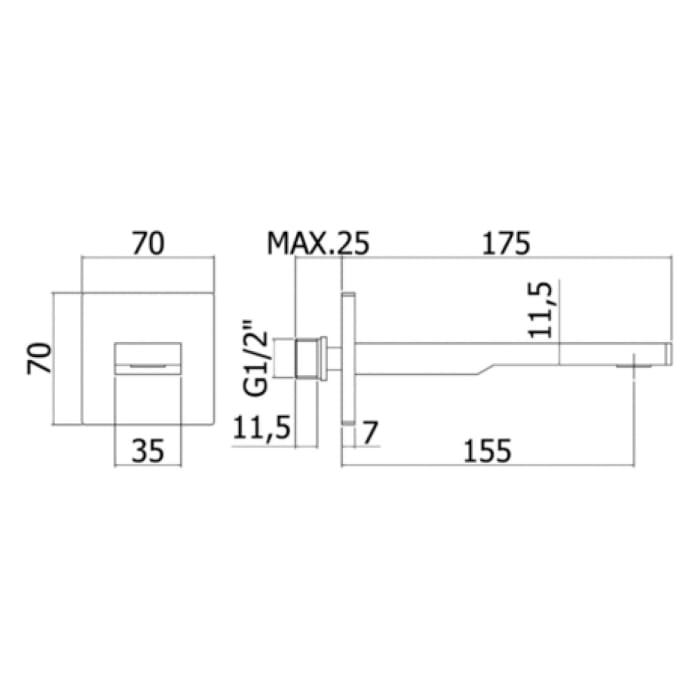 Kronenbach Quara 3.0 Wanneneinlauf 15,5 cm