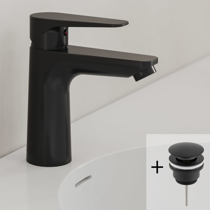 Kronenbach Radia 3.0 Waschtisch-Einhebelmischer mit Pop Up Ablaufventil, wassersparend