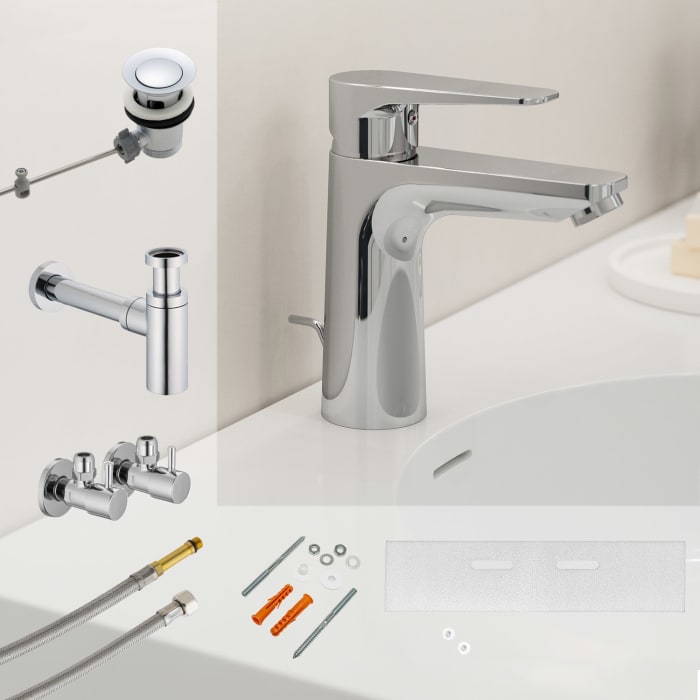 Kronenbach Radia 3.0 Montage- und Armaturenset für Waschtisch