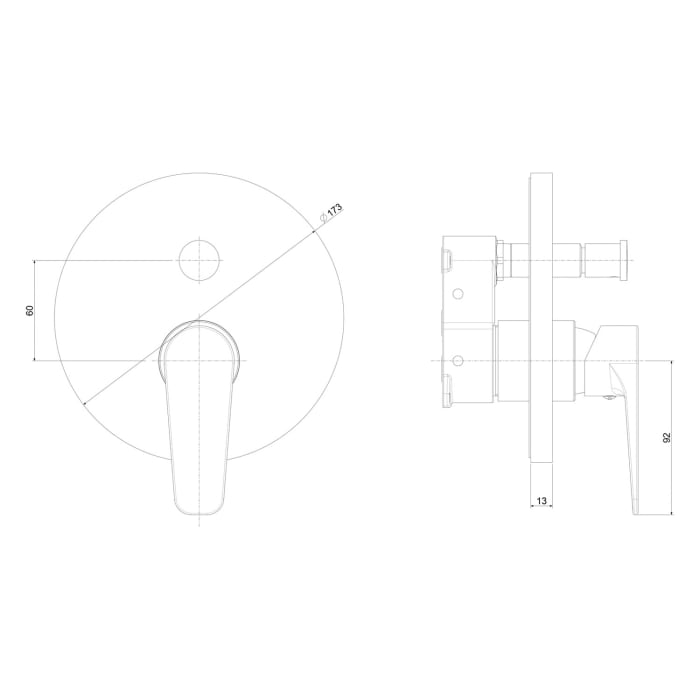 Kronenbach Radia 3.0 Unterputz Einhebelmischer für 2 Verbraucher