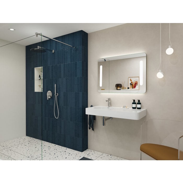 Kronenbach Radia 3.0 Waschtisch-Einhebelmischer mit Zugstangen-Ablaufgarnitur 1 1/4, wassersparend