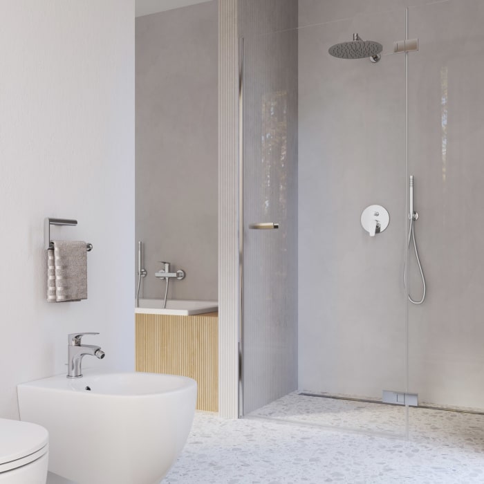 Kronenbach Rivara Bidet-Einhebelmischer mit Ablaufgarnitur 1 1/4