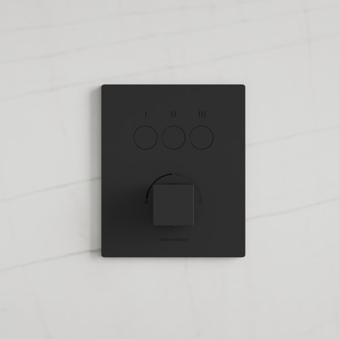 Kronenbach Smart Push Unterputz-Mischer für 3 Verbraucher, eckige Ausführung