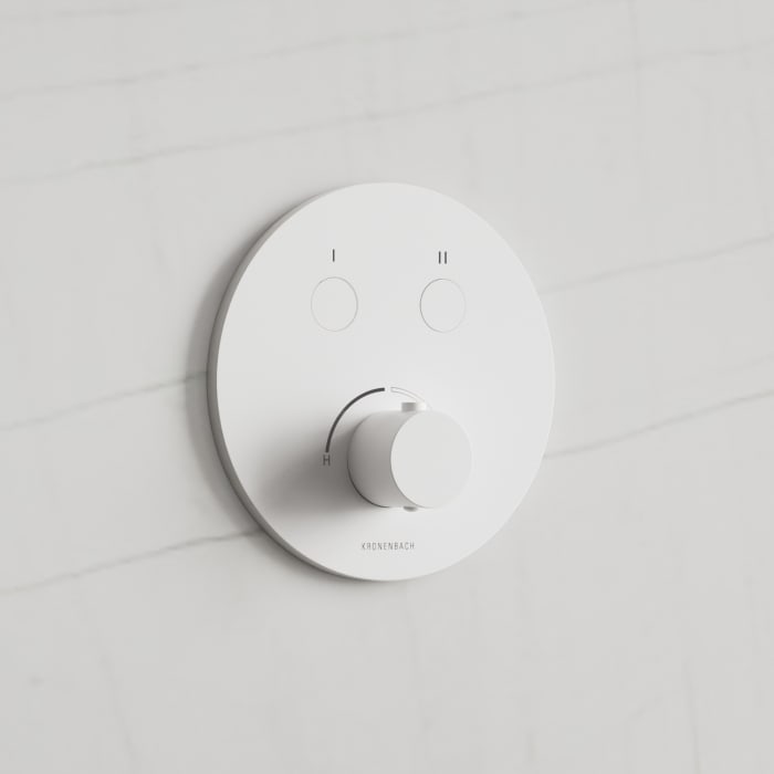 Kronenbach Smart Push Unterputz-Mischer für 2 Verbraucher, runde Ausführung