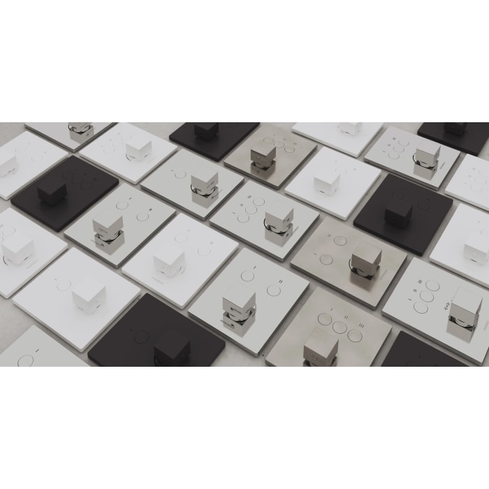 Kronenbach Smart Push Unterputz-Mischer für 2 Verbraucher, eckige Ausführung