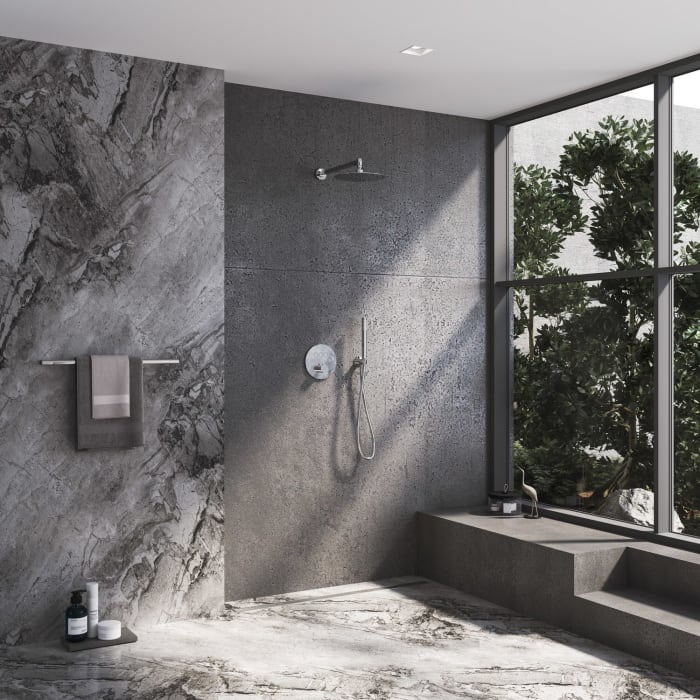 Kronenbach Smart Push Thermostat Unterputz für 3 Verbraucher, runde Ausführung