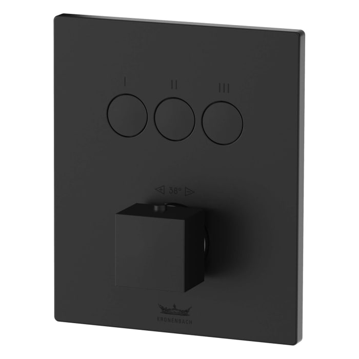 Kronenbach Smart Push Thermostat Unterputz für 3 Verbraucher, eckige Ausführung