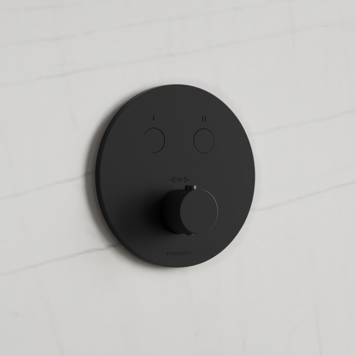 Kronenbach Smart Push Thermostat Unterputz für 2 Verbraucher, runde Ausführung