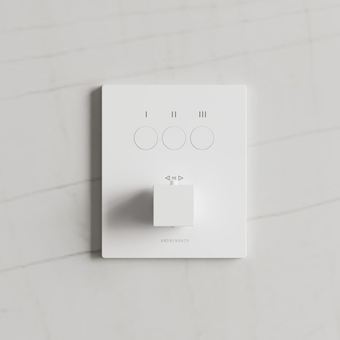 Kronenbach Smart Push Thermostat Unterputz für 3 Verbraucher, eckige Ausführung